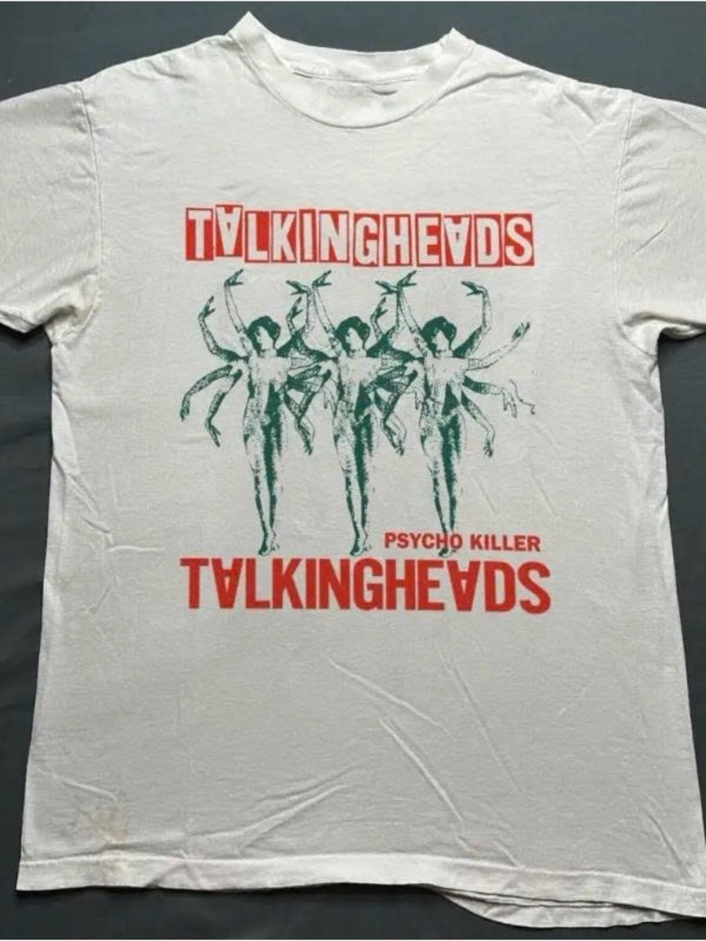 Talking Heads 'Psycho Killer' Graphic Tee - White/Red/Green -